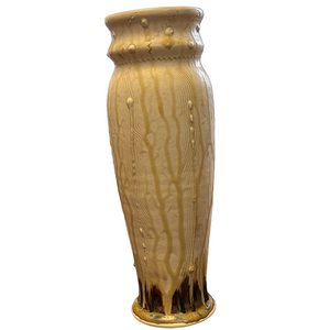 Elegant Parsons Dietrich Pottery Canadian Cream and Brown Ceramic Vase